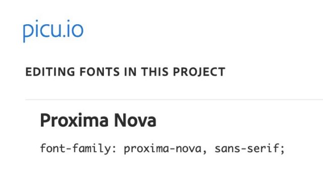 Font family from Adobe Fonts / Typekit