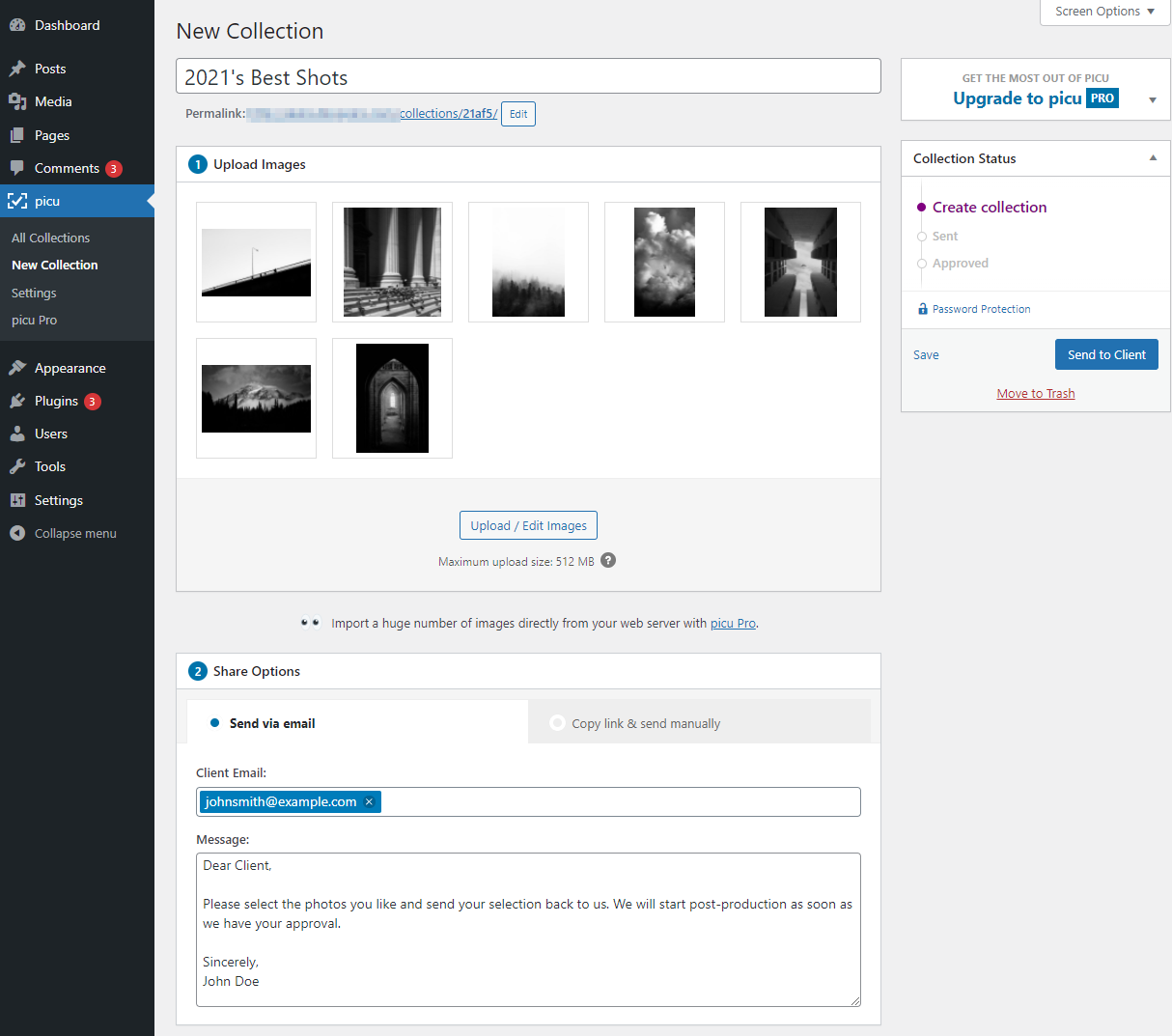 How to Make an Online Photo Proofing Page in WordPress – picu