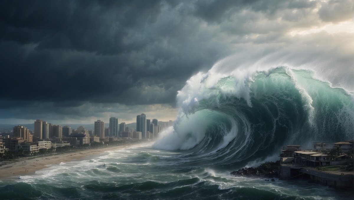 AI-generated tsunami photo